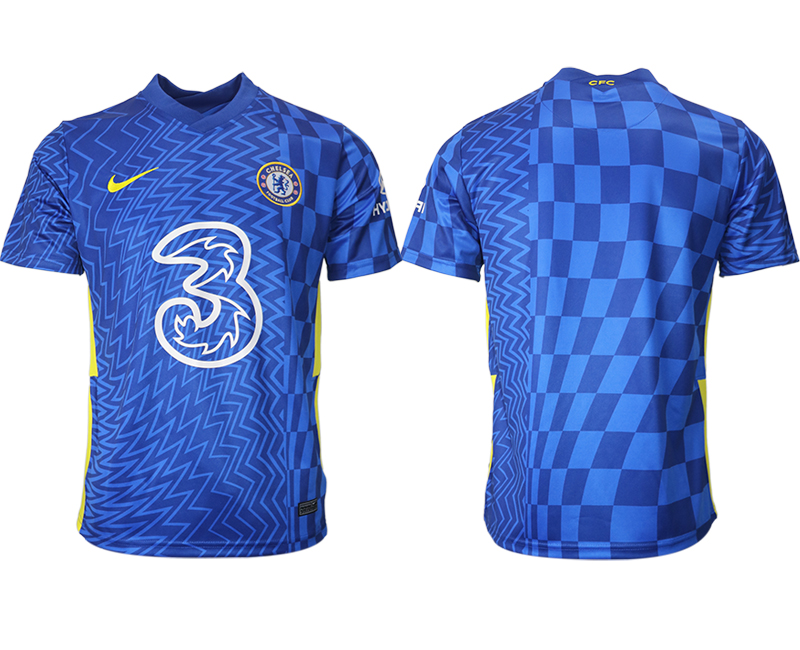 Men 2021-2022 Club Chelsea FC home aaa version blue blank Soccer Jersey